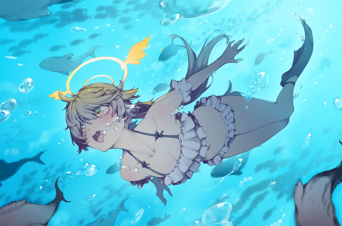 This is a pixiv picture whose title is Hifumi - Blue Archive.