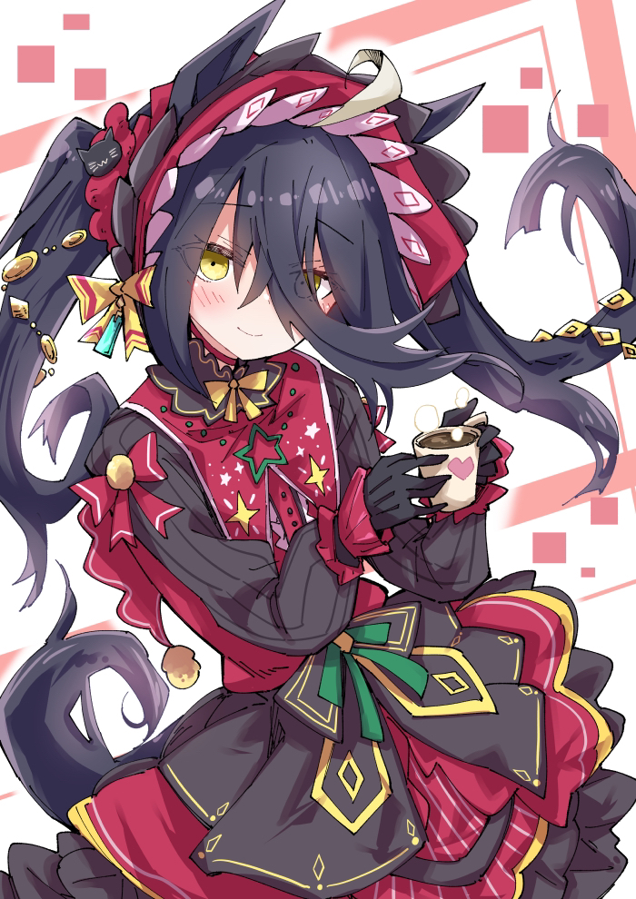 This is a pixiv picture whose title is ロリィタカフェ.