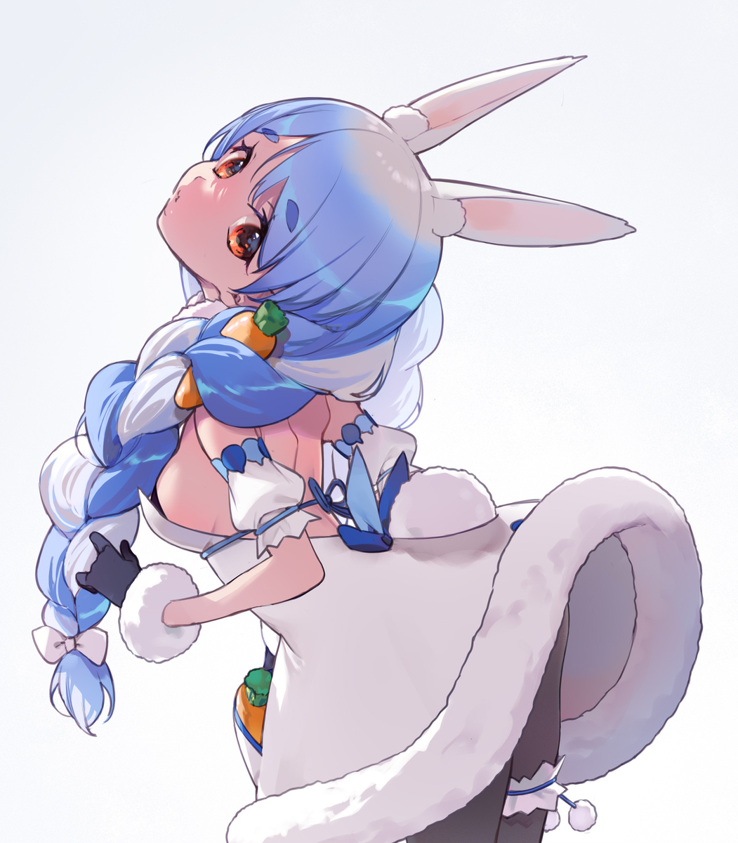 This is a pixiv picture whose title is ぺこらーと🤍🐰💙.
