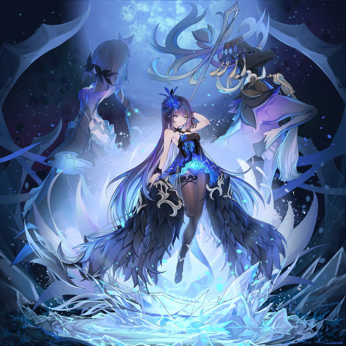 This is a pixiv picture whose title is 栖于永夜.