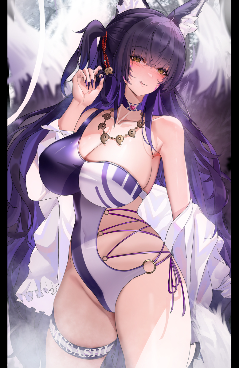 This is a pixiv picture whose title is 温泉武蔵.