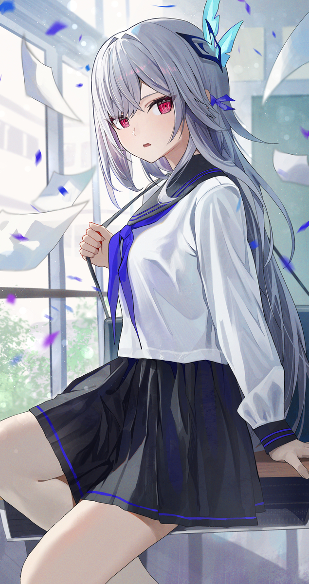 This is a pixiv picture whose title is スカーク（制服）　１０８日目.