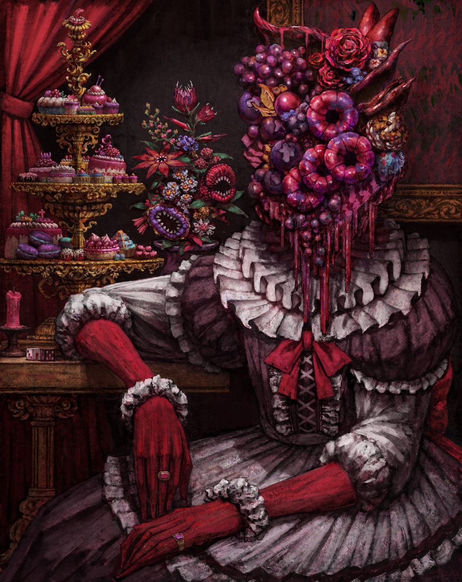 This is a pixiv picture whose title is 肖像 〜Sweets persona〜.