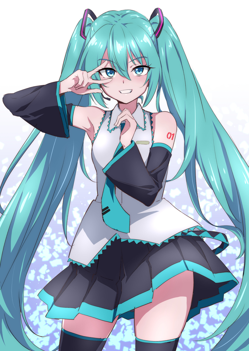 This is a pixiv picture whose title is ミク.
