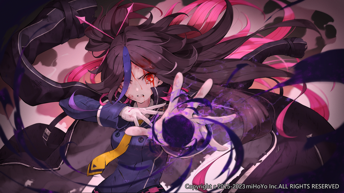 This is a pixiv picture whose title is 崩壊学園.