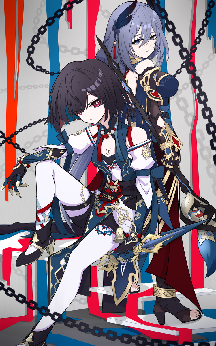 This is a pixiv picture whose title is 十王司姐妹-星穹轨道.