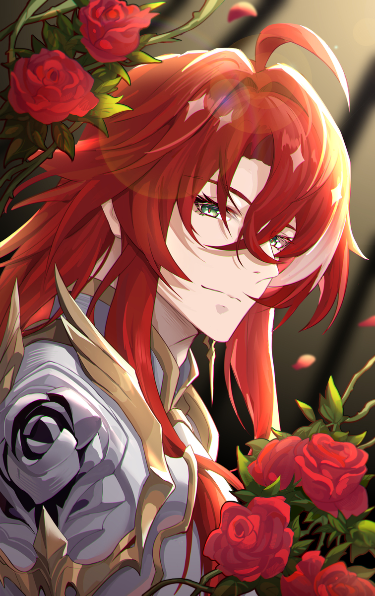 This is a pixiv picture whose title is 🌹.