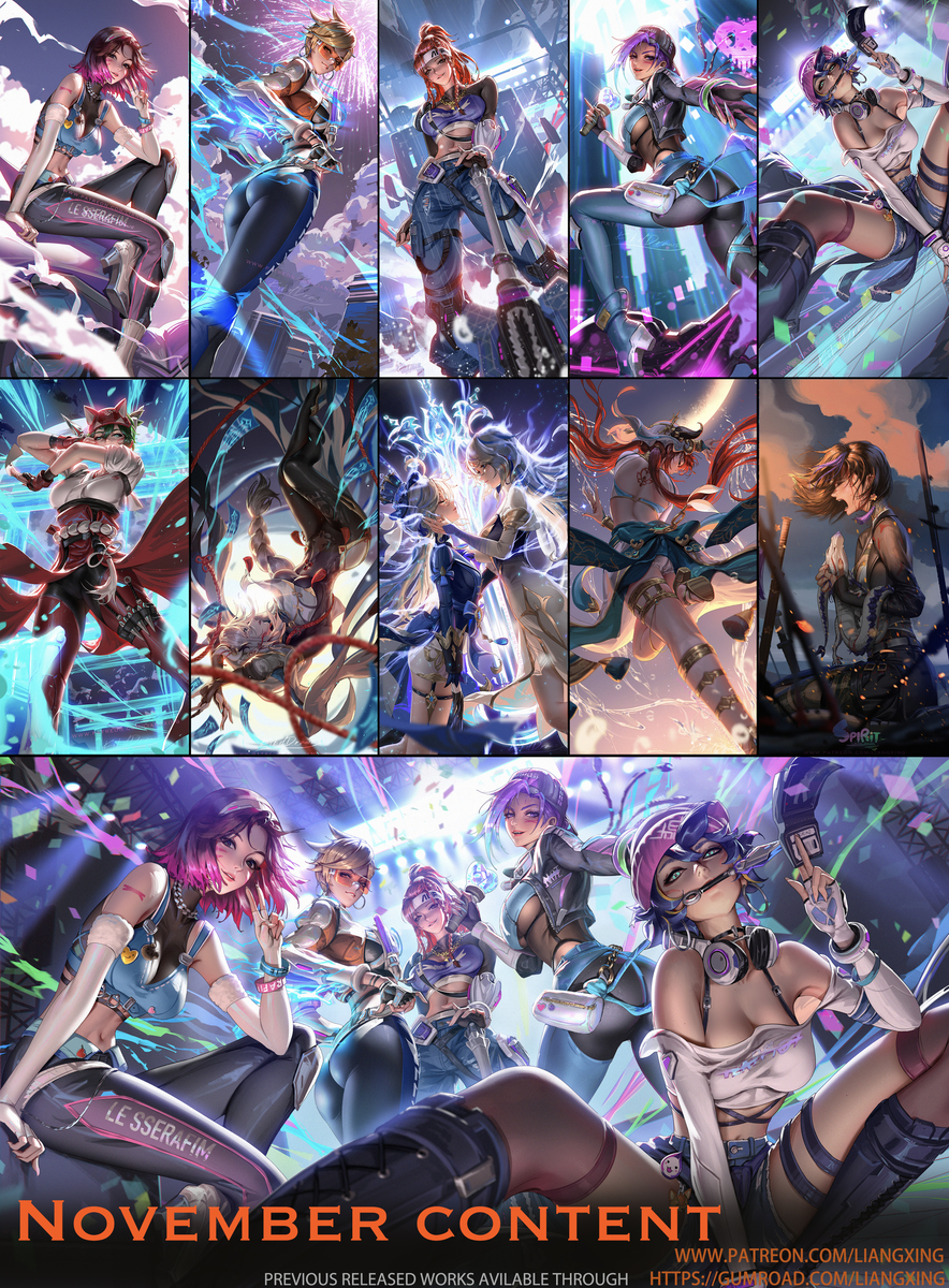 This is a pixiv picture whose title is November Content(gumroad sell).