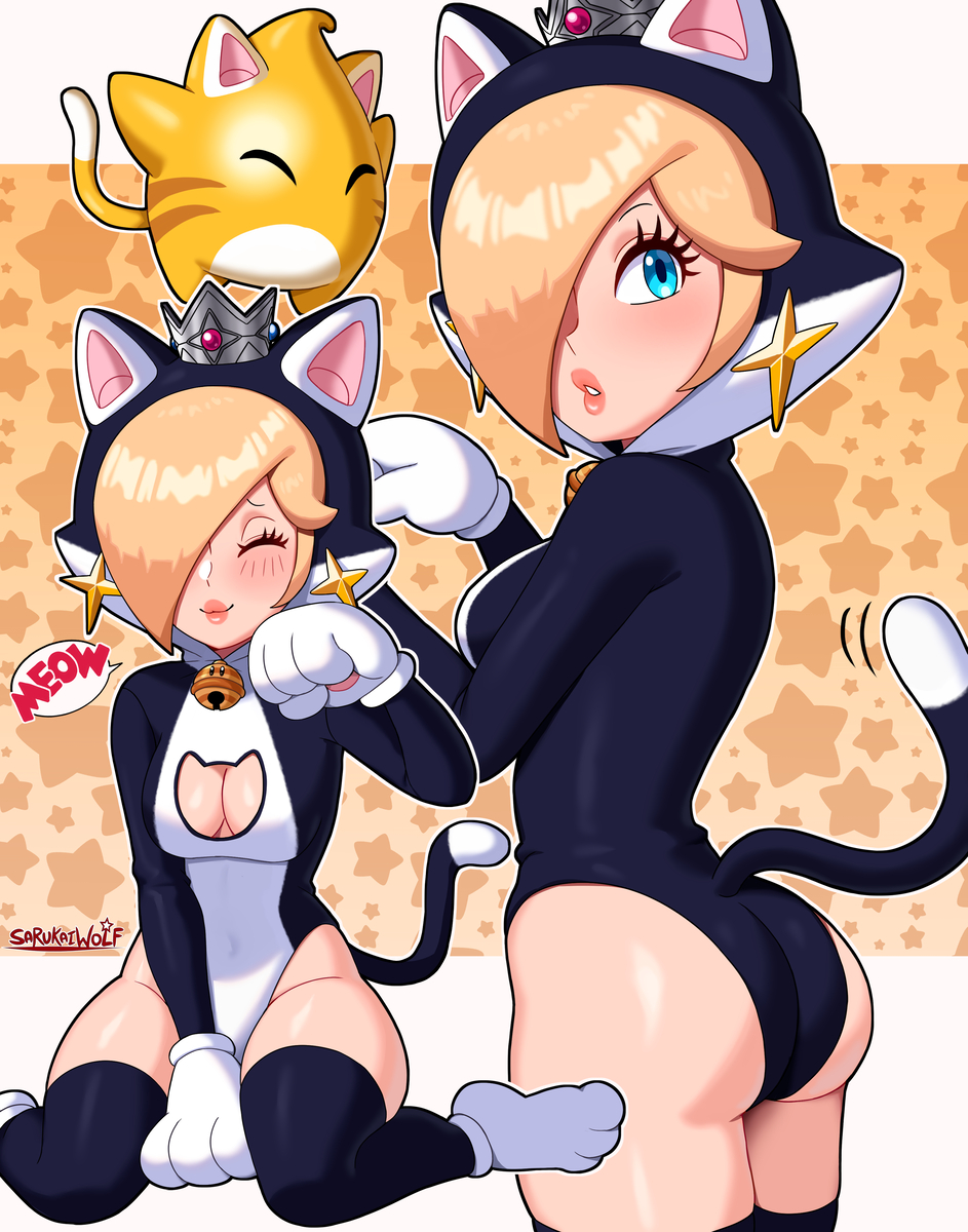 This is a pixiv picture whose title is Cat Leotard Rosalina.
