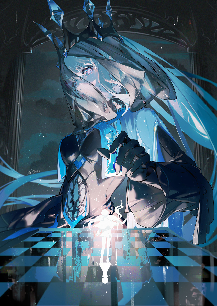 This is a pixiv picture whose title is King ⚔ Pawn.