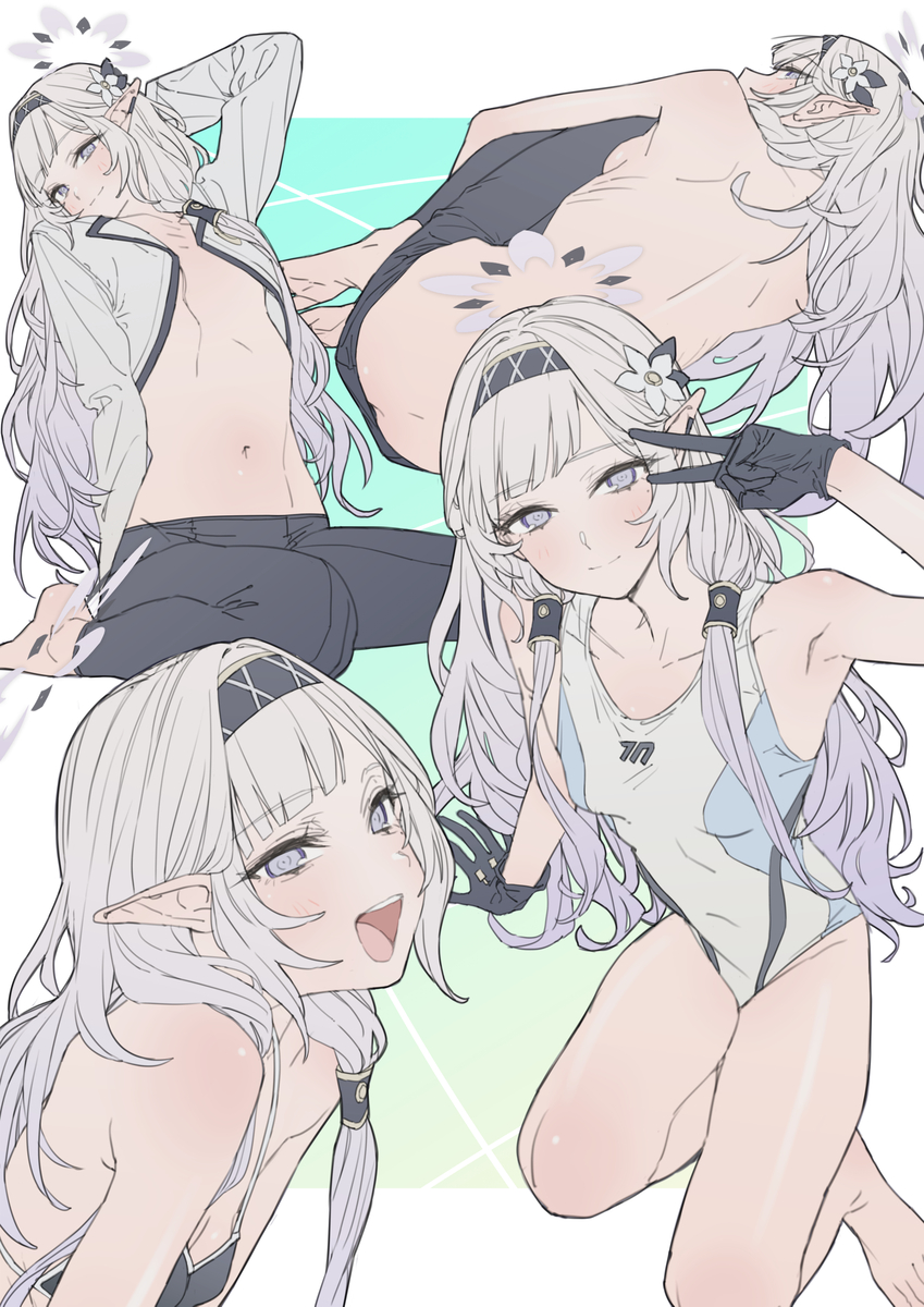 This is a pixiv picture whose title is 超天才清楚系病弱薄着ハッカー.