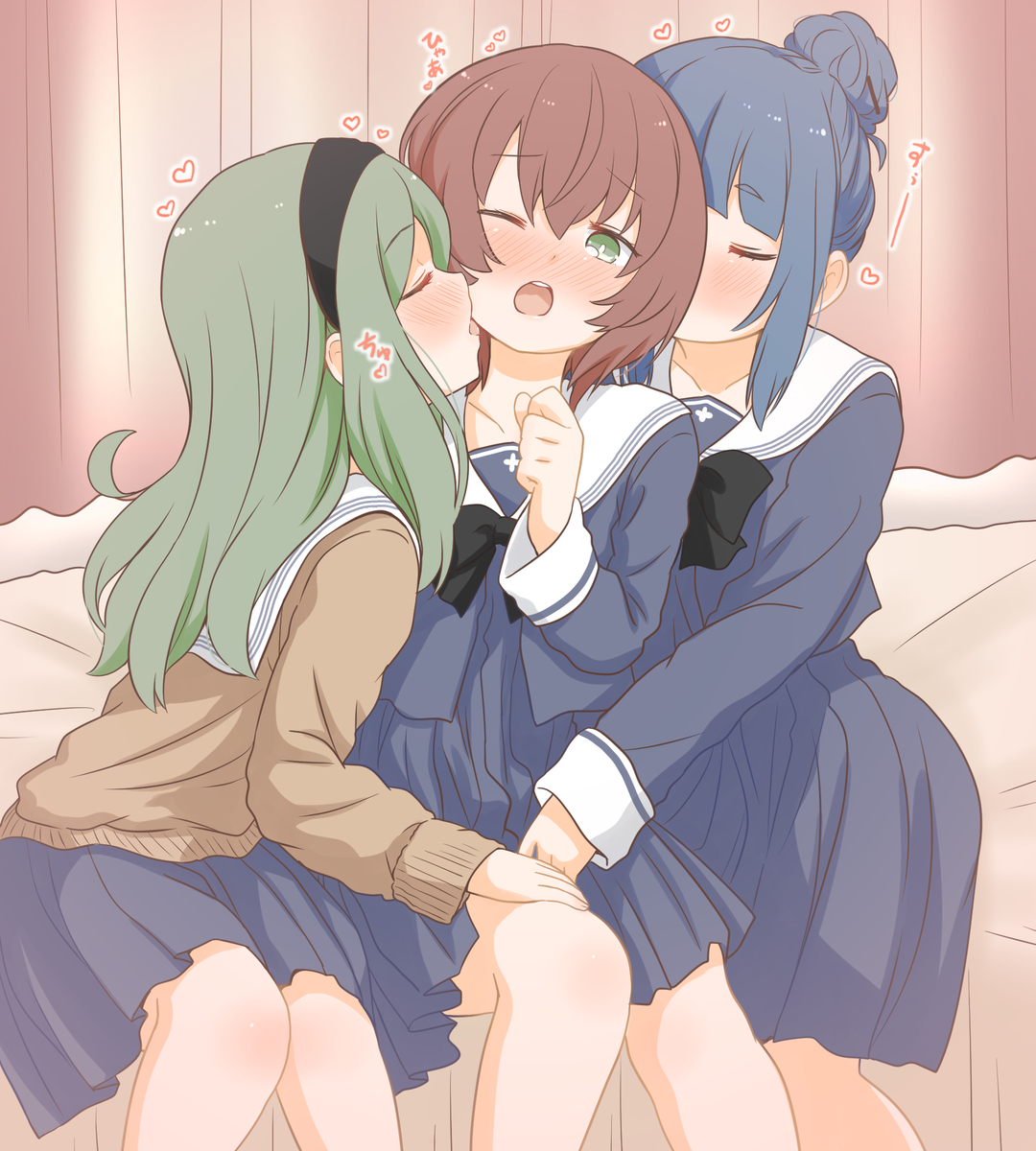 This is a pixiv picture whose title is 百合サンド.