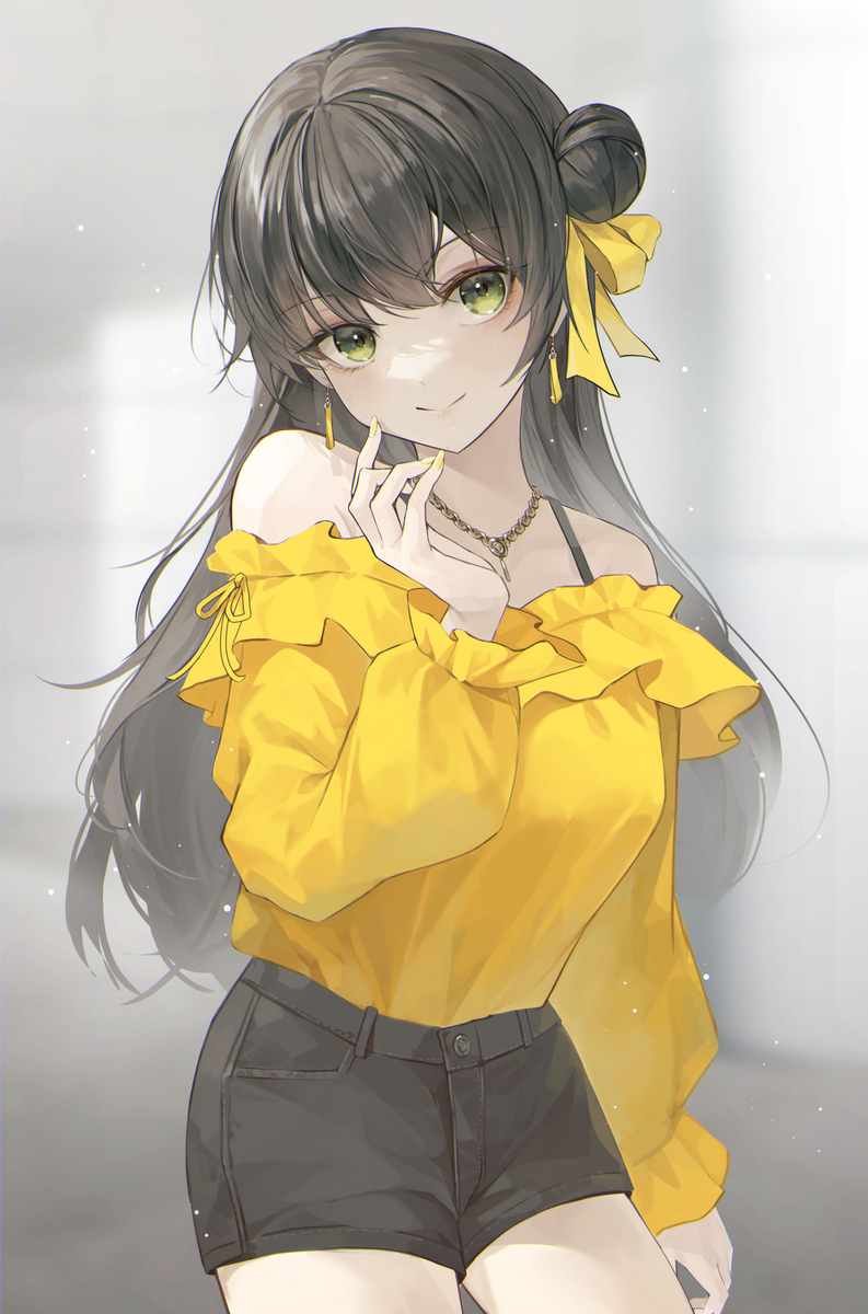 This is a pixiv picture whose title is 💛.