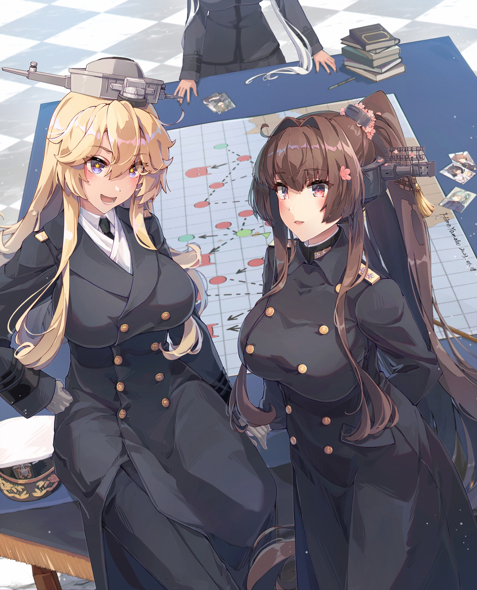This is a pixiv picture whose title is 大和  Iowa.