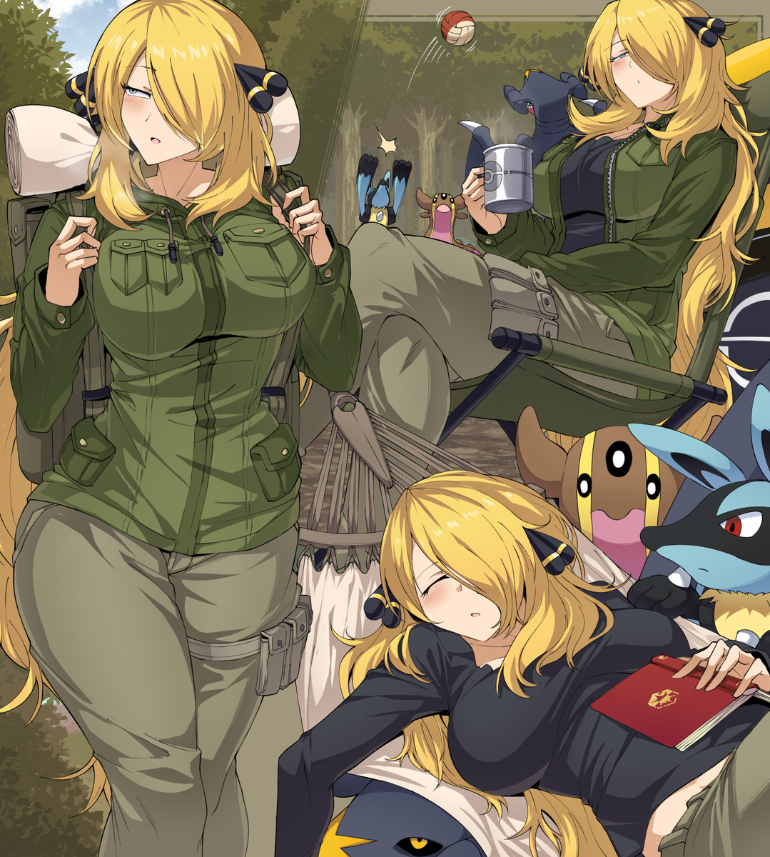 This is a pixiv picture whose title is キャンプシロナ.