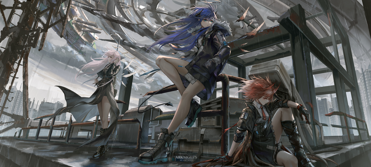 This is a pixiv picture whose title is 她们的时间.