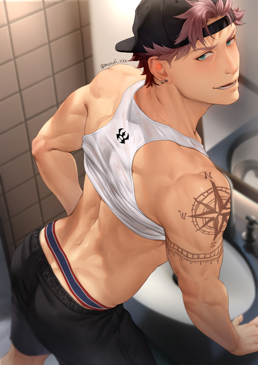 This is a pixiv picture whose title is Jockstrap2(OC/Dan).