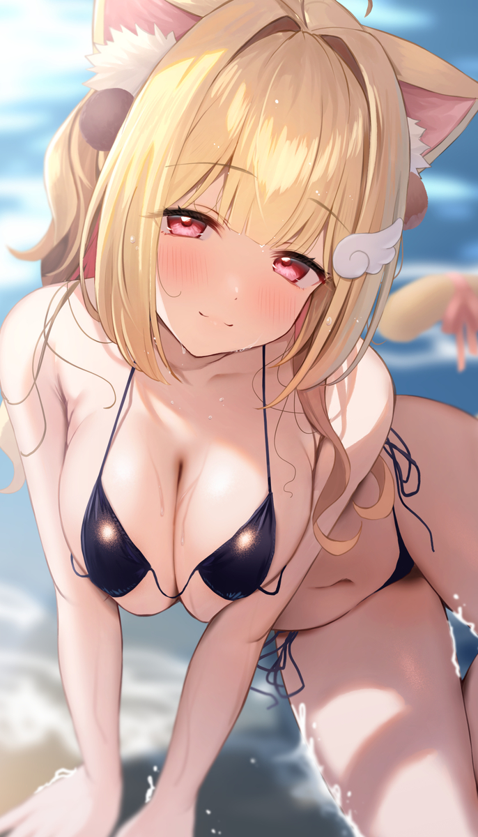 This is a pixiv picture whose title is 猫羽かりん.