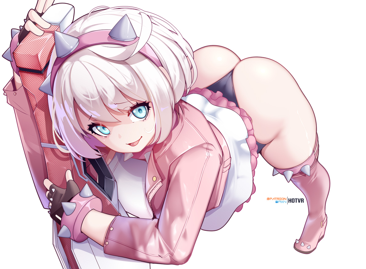 This is a pixiv picture whose title is Elphelt showing off.