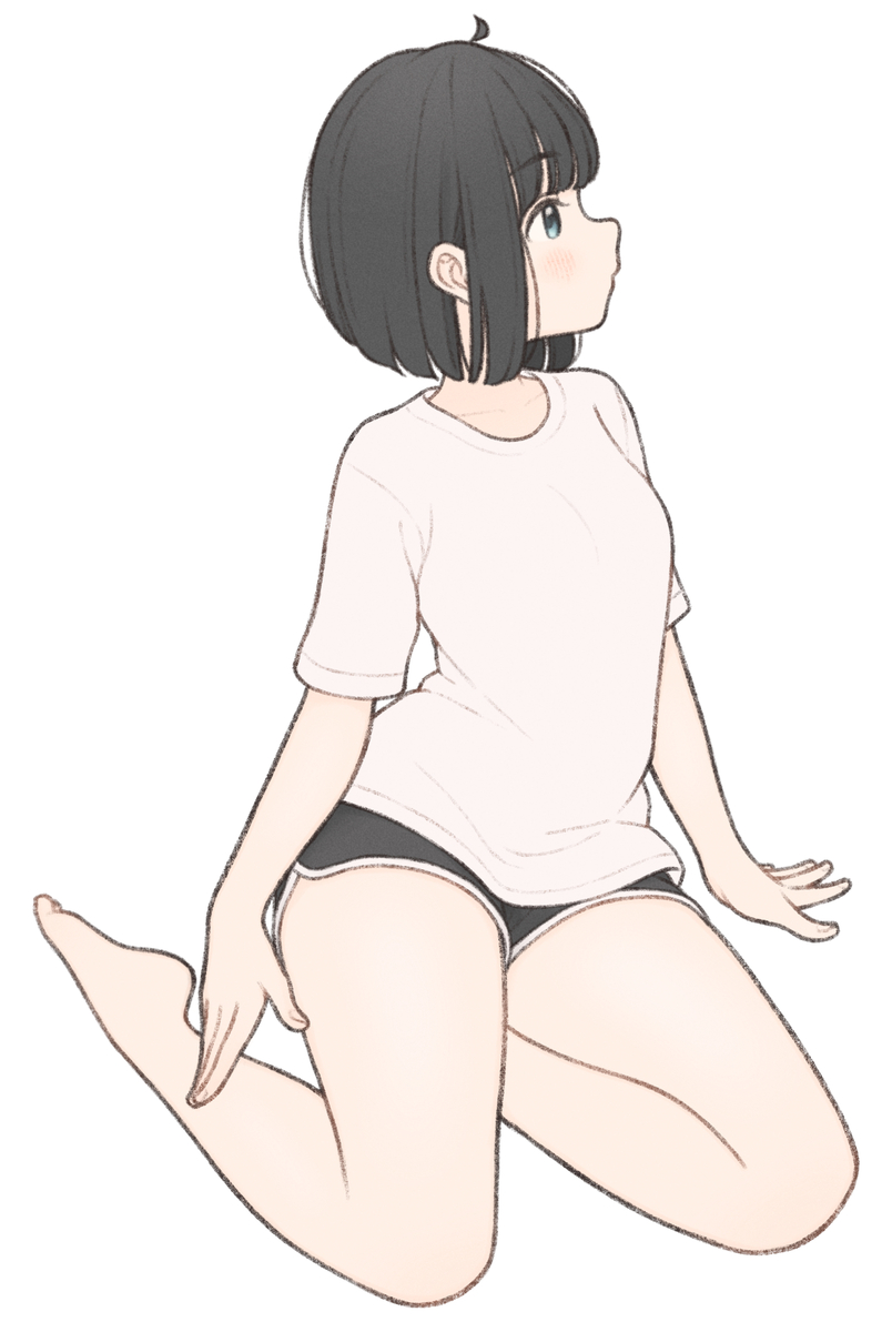 This is a pixiv picture whose title is (*´-`).