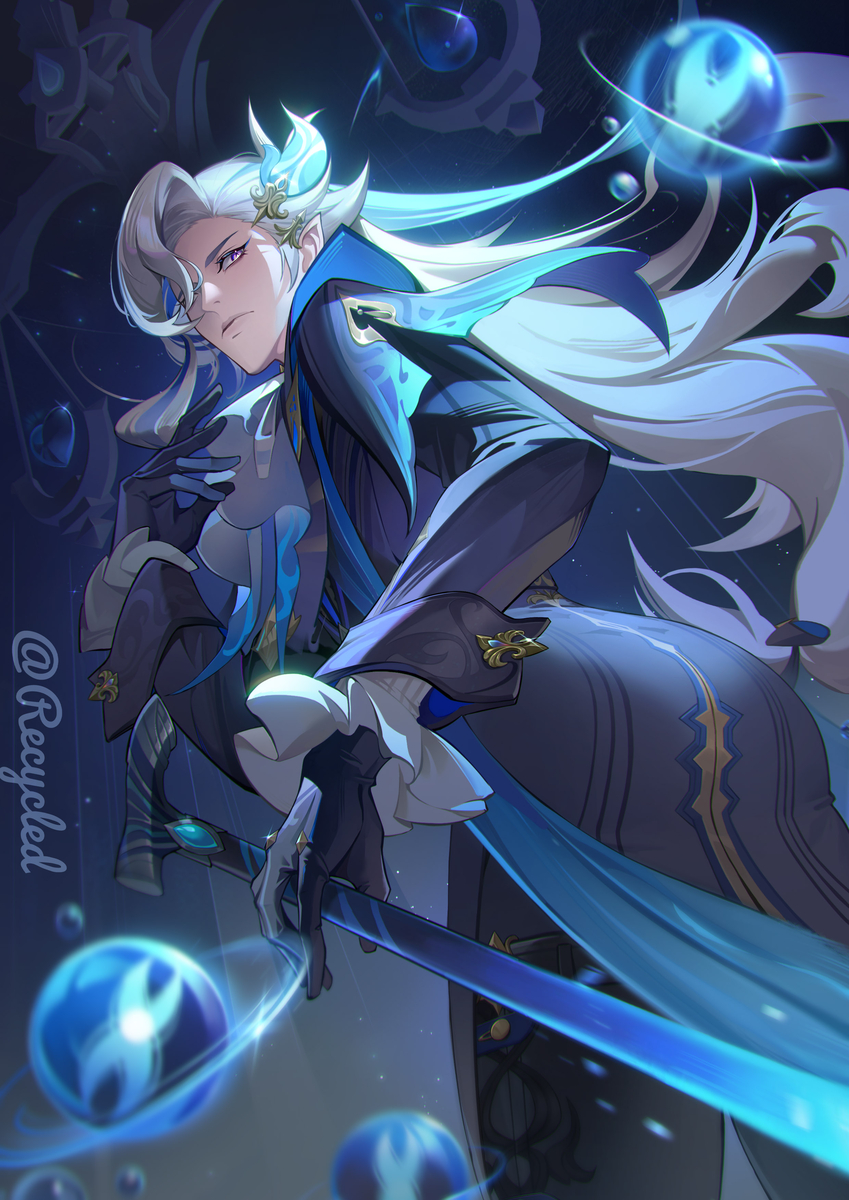 This is a pixiv picture whose title is Neuvillette.