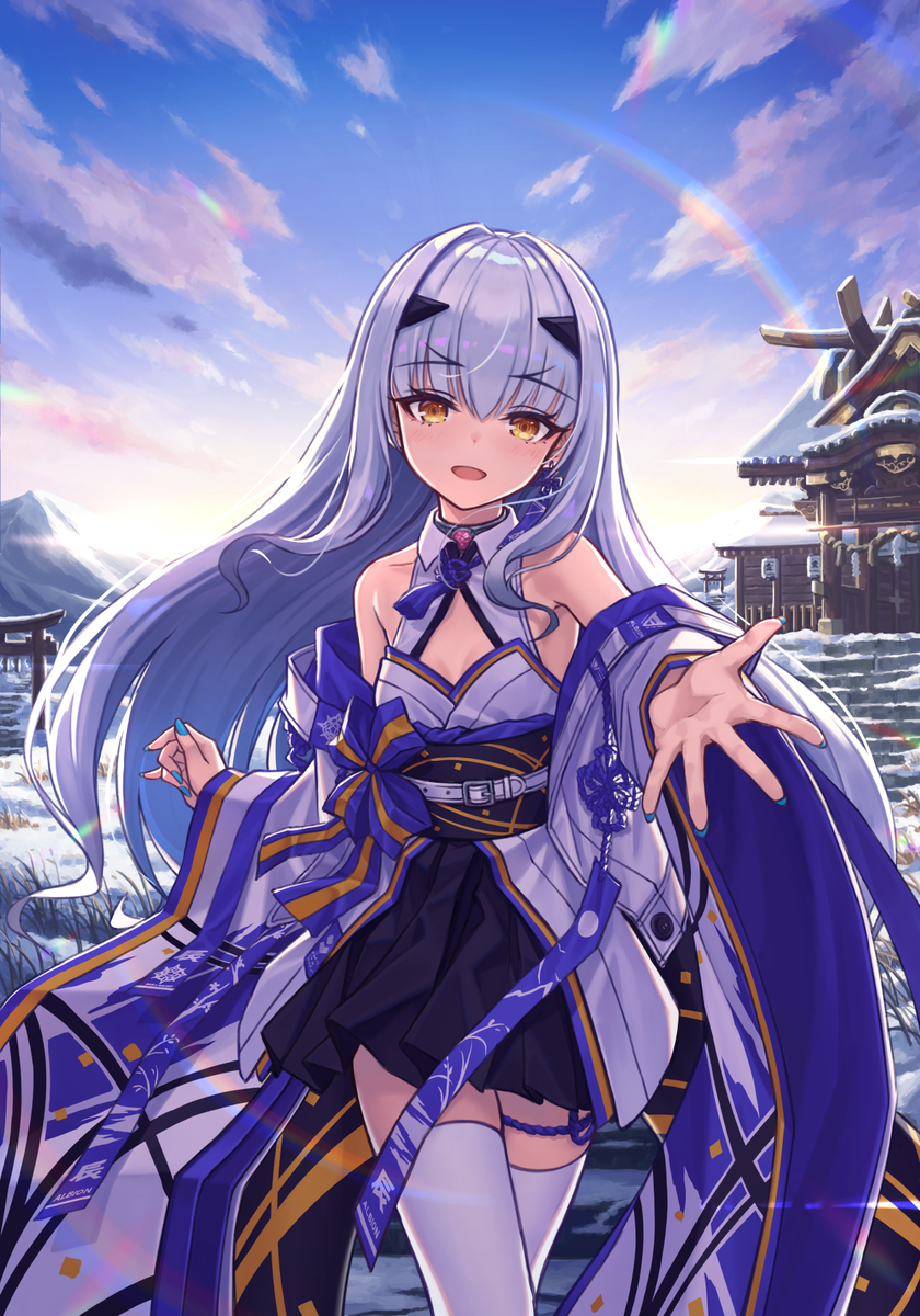 This is a pixiv picture whose title is 御来光.