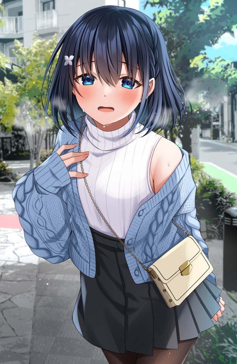 This is a pixiv picture whose title is リヴィちゃんと猫カフェデート.