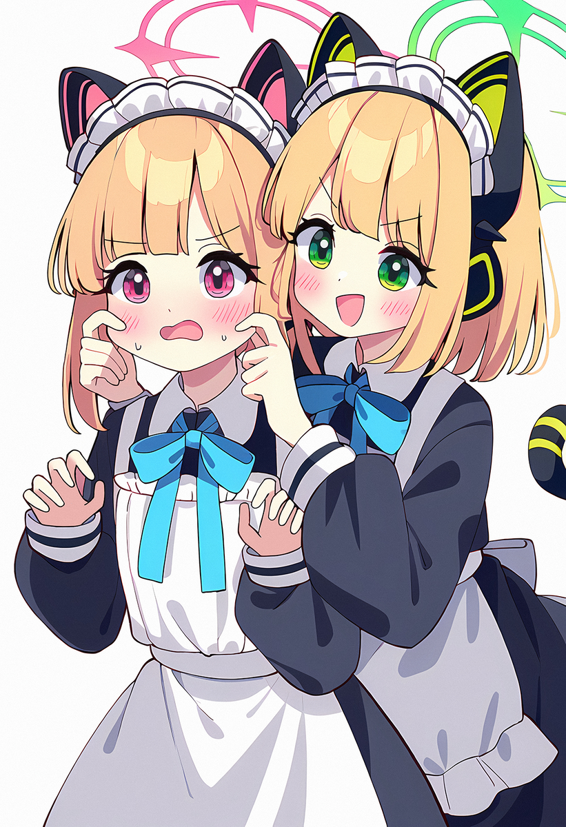 This is a pixiv picture whose title is モモイとミドリ.
