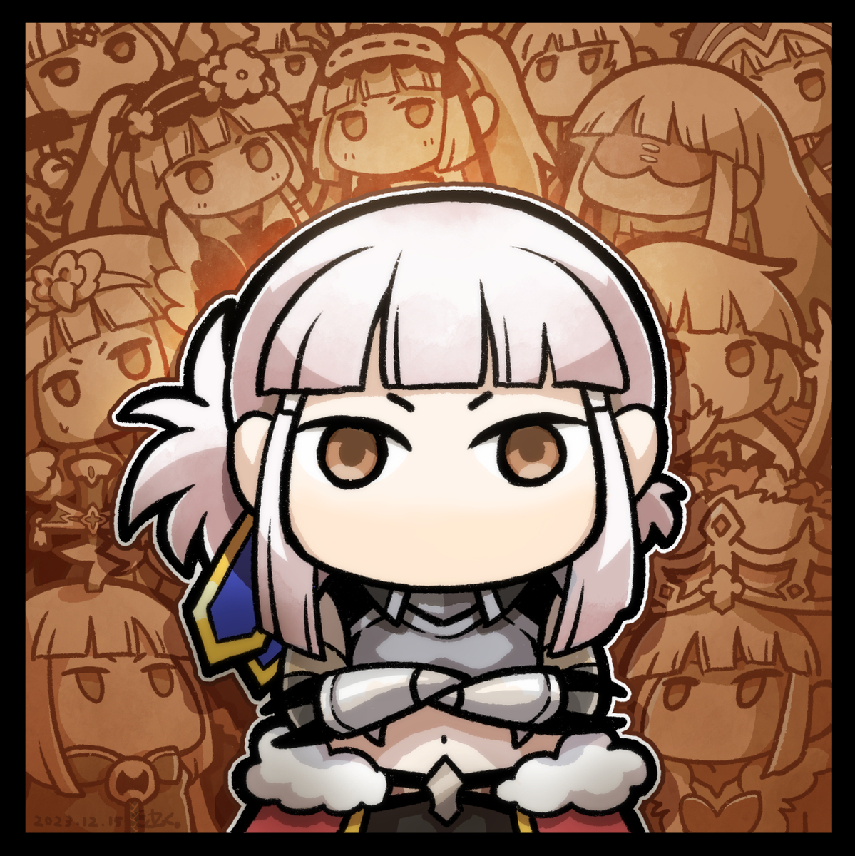 This is a pixiv picture whose title is 【skeb納品】ペン様とギリシャ神話の女性サーヴァント衣装交換.
