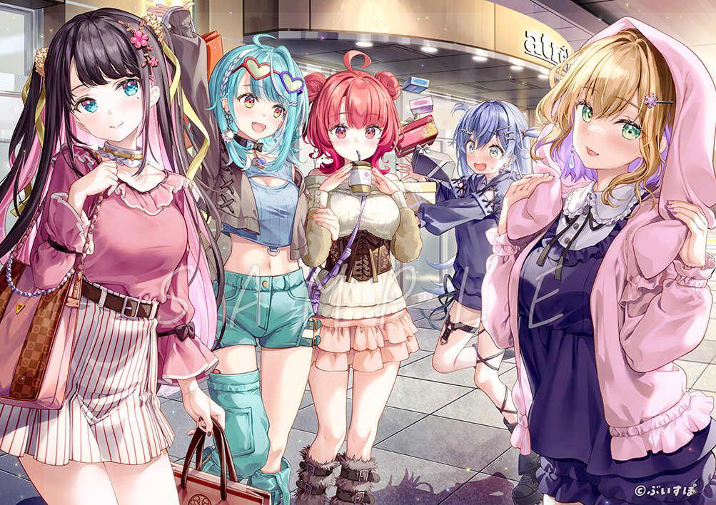 This is a pixiv picture whose title is 「ぶいすぽっ!」✖️「アトレ秋葉原.