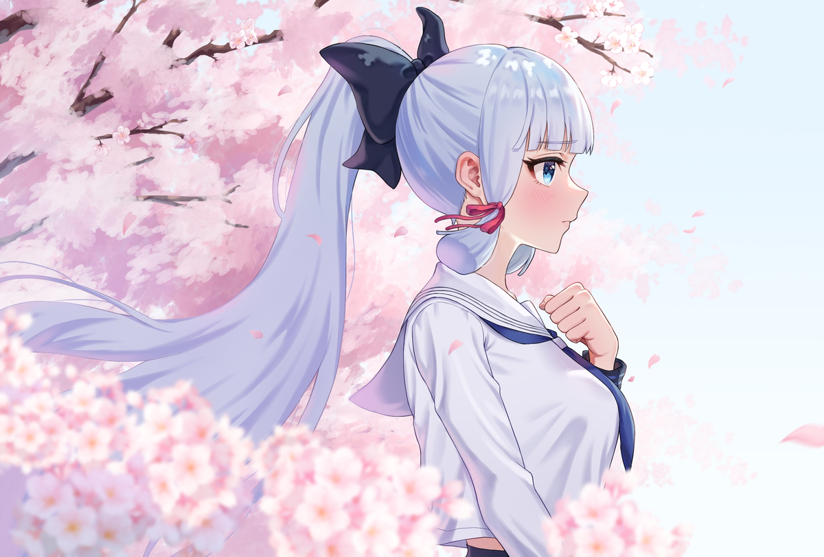 This is a pixiv picture whose title is 神里綾華.