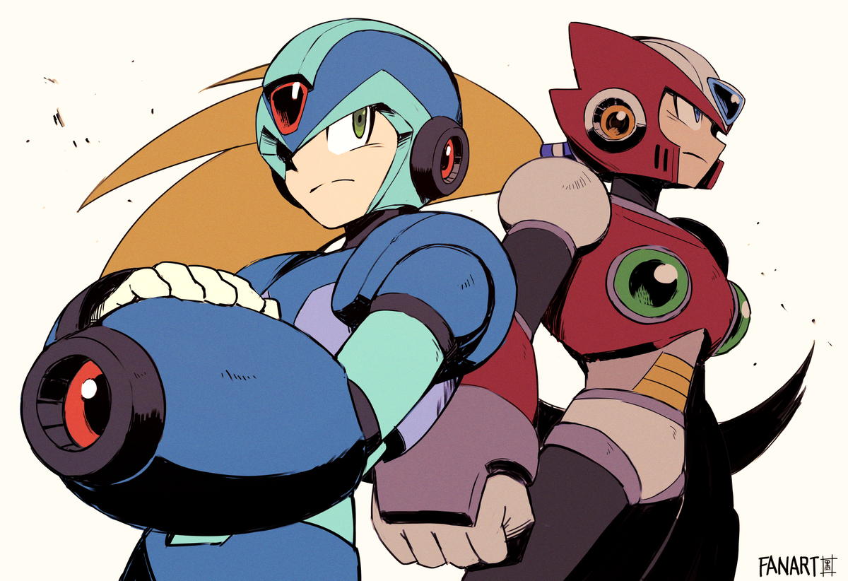 This is a pixiv picture whose title is ロックマンX30周年！.