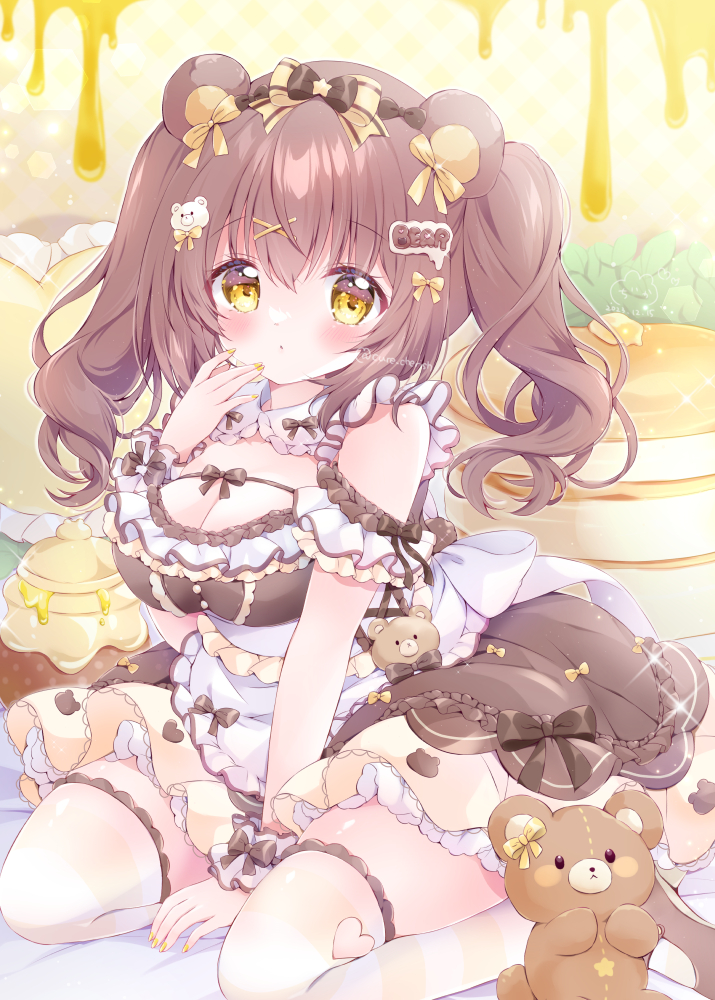 This is a pixiv picture whose title is くまみみちゃん🧸.