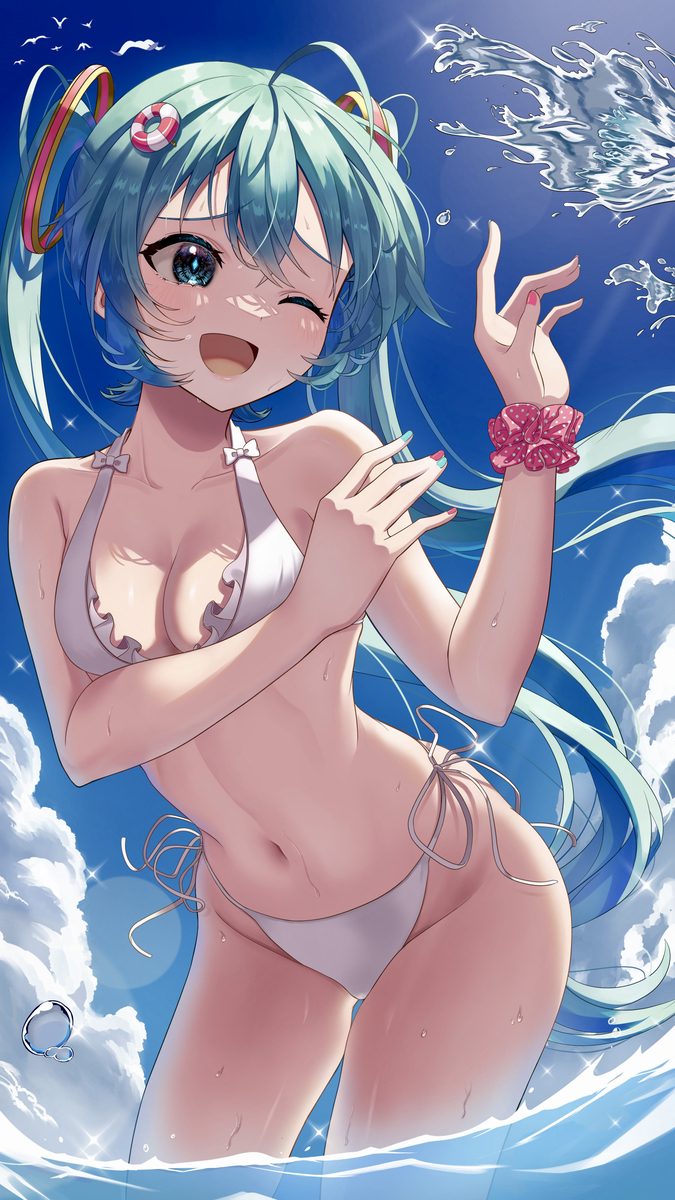 This is a pixiv picture whose title is 「マスター、冷たいですよ！」.