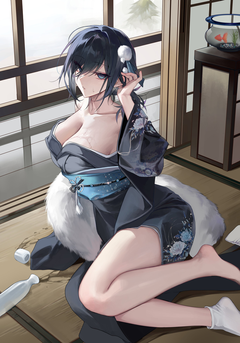 This is a pixiv picture whose title is 「 お酒ならもっとある··· 勘弁して 」.