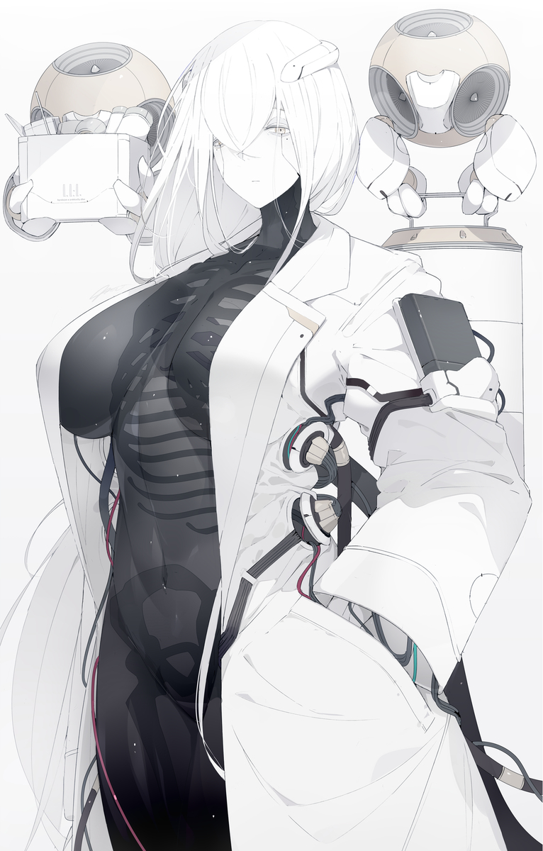 This is a pixiv picture whose title is lab coat.