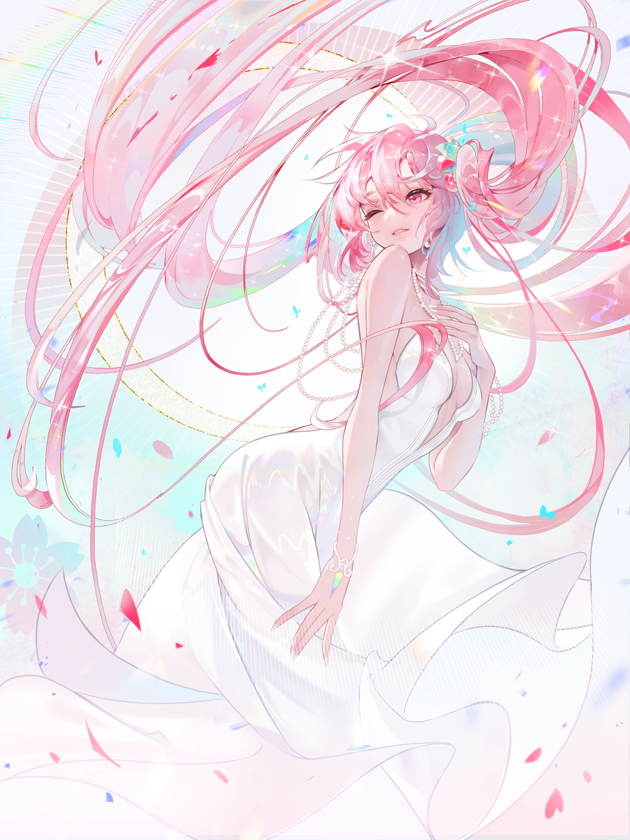 This is a pixiv picture whose title is 樱miku.