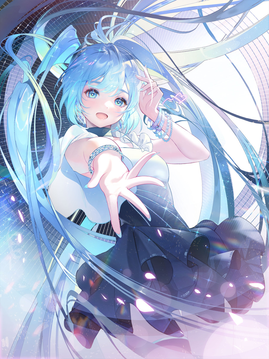 This is a pixiv picture whose title is miku.