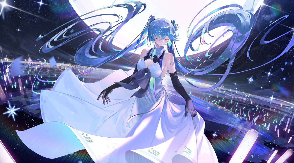 This is a pixiv picture whose title is miku.