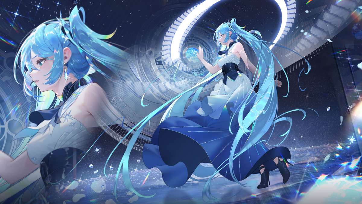 This is a pixiv picture whose title is miku.