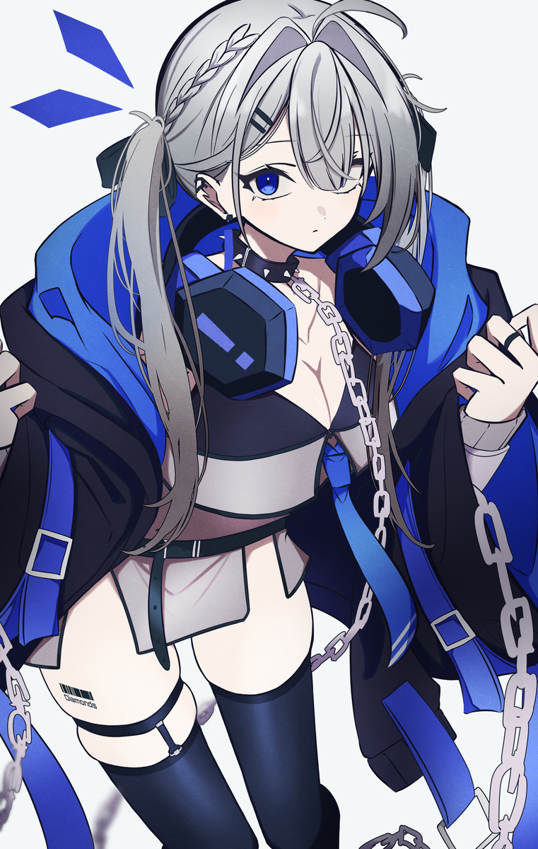 This is a pixiv picture whose title is ツインテモチモチ絶対領域.