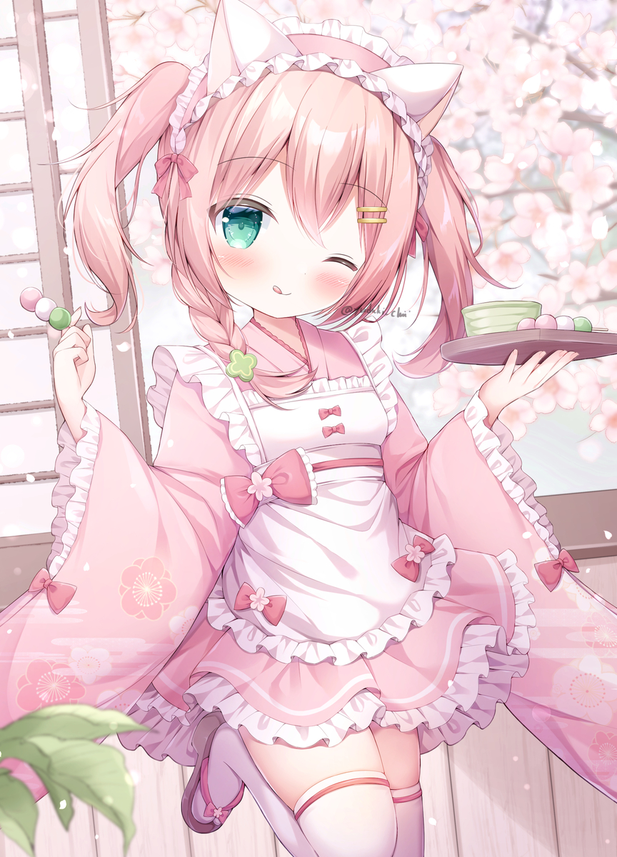 This is a pixiv picture whose title is 和メイドよつはちゃん.