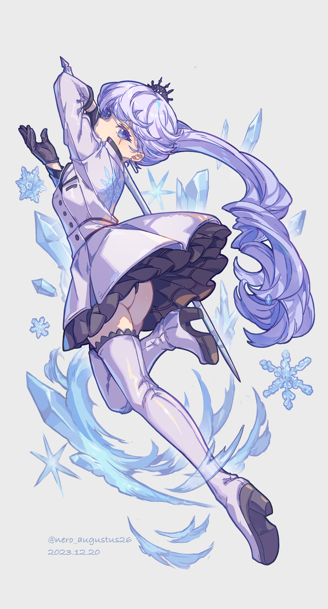 This is a pixiv picture whose title is 【摸虞】Weiss.Schnee.