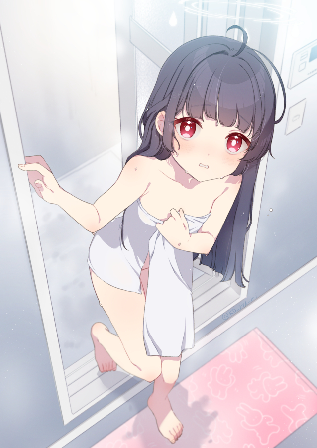 This is a pixiv picture whose title is ミユ（シャワー室）.