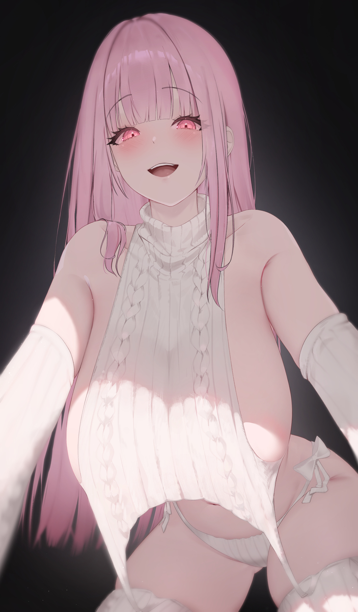 This is a pixiv picture whose title is Virgin Killer Calli.