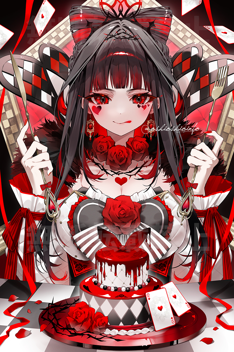 This is a pixiv picture whose title is Queen of hearts.