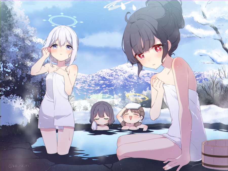 This is a pixiv picture whose title is RABBIT温泉.