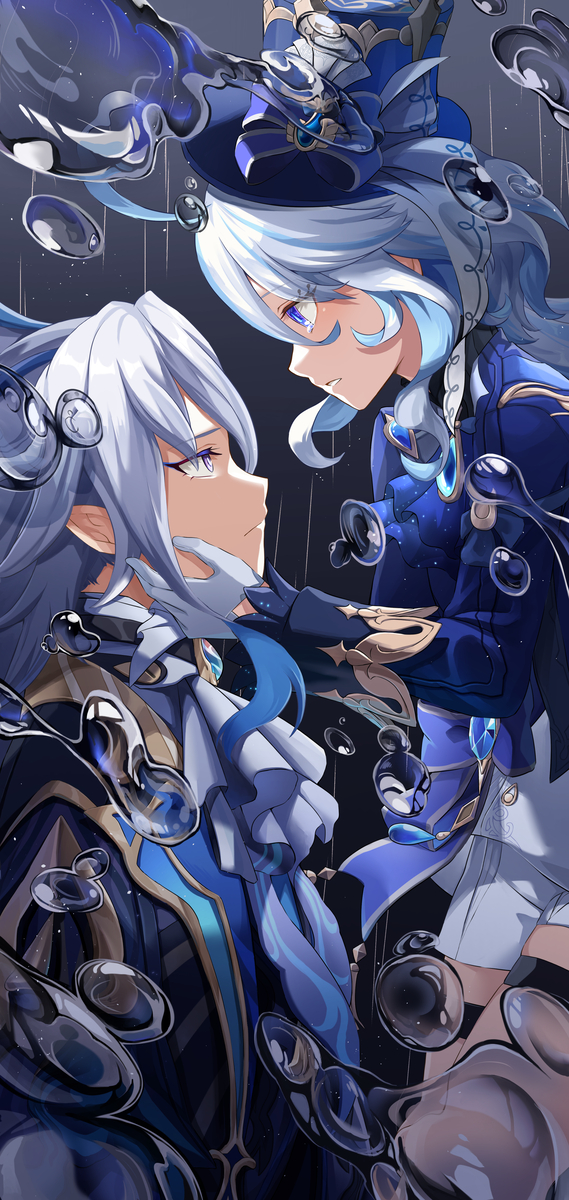This is a pixiv picture whose title is ヌとフリーナ.