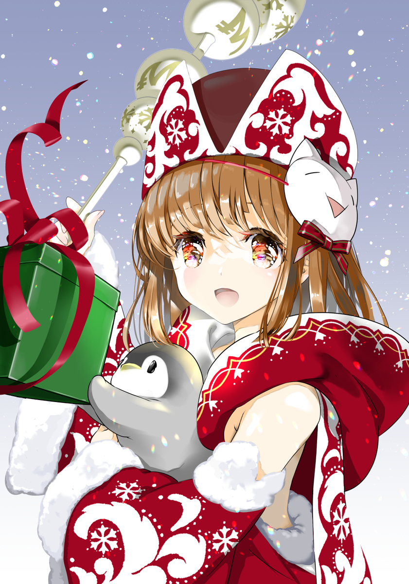 This is a pixiv picture whose title is 雪のクリスマス2023.