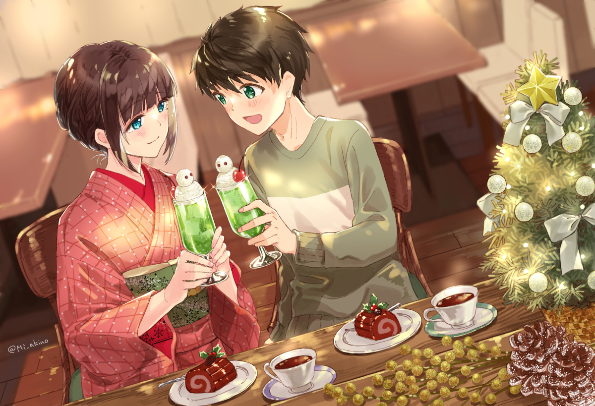 This is a pixiv picture whose title is 2年後のクリスマス.